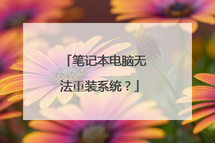 笔记本电脑无法重装系统?