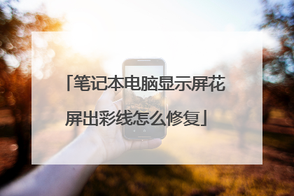 笔记本电脑显示屏花屏出彩线怎么修复