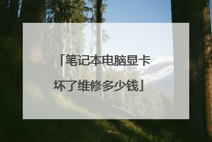笔记本电脑显卡坏了维修多少钱
