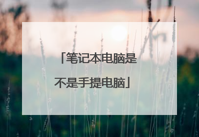 笔记本电脑是不是手提电脑