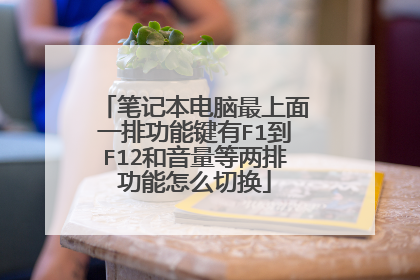 笔记本电脑最上面一排功能键有F1到F12和音量等两排功能怎么切换
