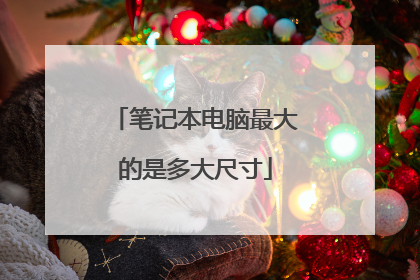 笔记本电脑最大的是多大尺寸