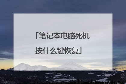 笔记本电脑死机按什么键恢复