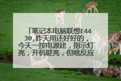 笔记本电脑联想E4430,昨天用还好好的,今天一按电源建,指示灯亮,开机键亮,但啥反应都没有,风扇?