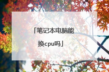 笔记本电脑能换cpu吗