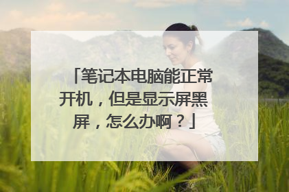 笔记本电脑能正常开机，但是显示屏黑屏，怎么办啊？