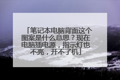 笔记本电脑背面这个图案是什么意思?现在电脑插电源,指示灯也不亮,开不了机