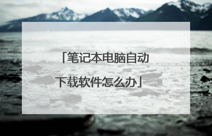 笔记本电脑自动下载软件怎么办