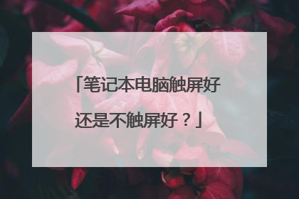 笔记本电脑触屏好还是不触屏好?