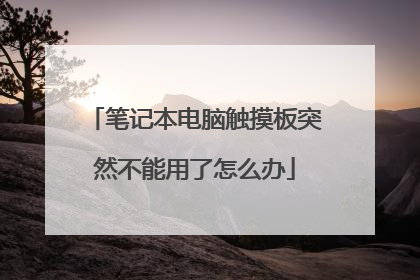 笔记本电脑触摸板突然不能用了怎么办