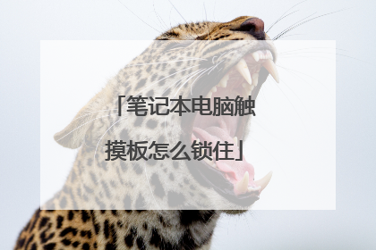 笔记本电脑触摸板怎么锁住