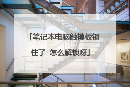 笔记本电脑触摸板锁住了 怎么解锁呀
