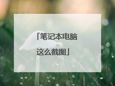 笔记本电脑这么截图