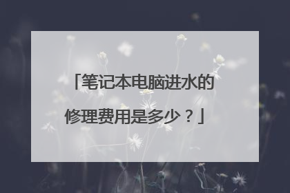 笔记本电脑进水的修理费用是多少？