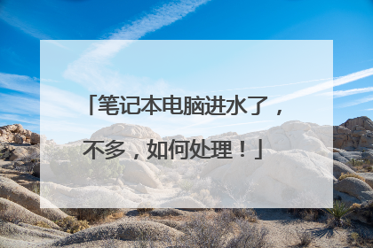 笔记本电脑进水了，不多，如何处理！
