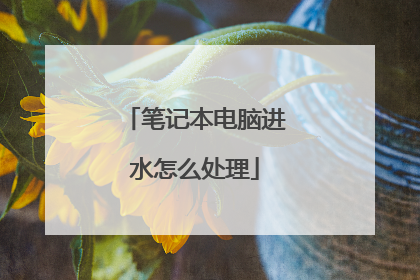 笔记本电脑进水怎么处理