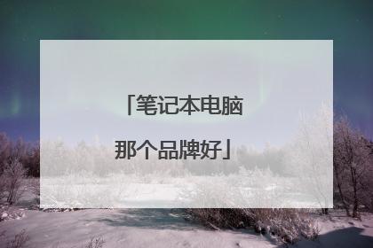 笔记本电脑那个品牌好