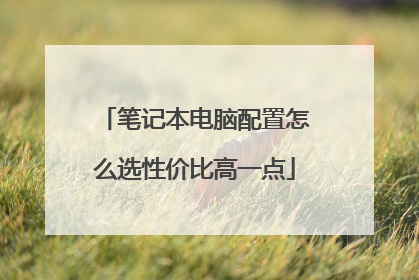 笔记本电脑配置怎么选性价比高一点