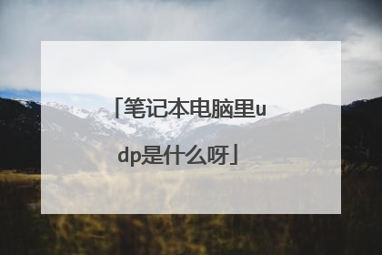 笔记本电脑里udp是什么呀