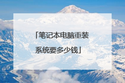 笔记本电脑重装系统要多少钱
