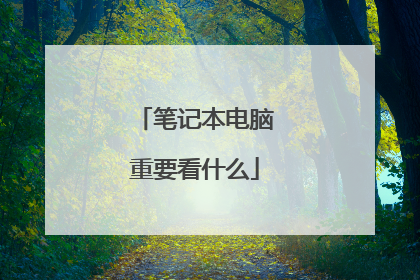 笔记本电脑重要看什么