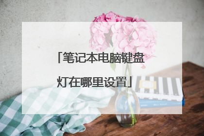 笔记本电脑键盘灯在哪里设置