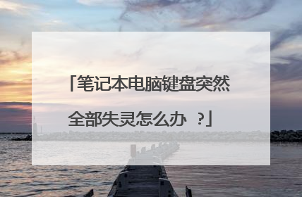 笔记本电脑键盘突然全部失灵怎么办 ?