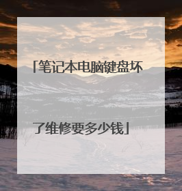 笔记本电脑键盘坏了维修要多少钱