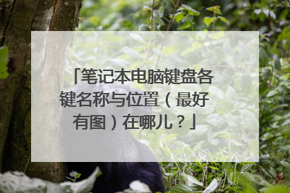 笔记本电脑键盘各键名称与位置(最好有图)在哪儿?