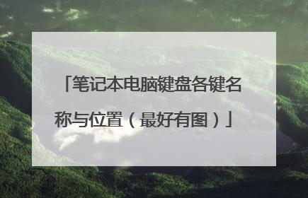 笔记本电脑键盘各键名称与位置(最好有图)