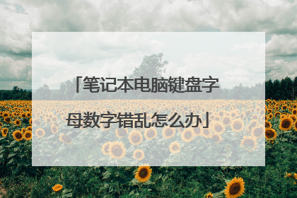 笔记本电脑键盘字母数字错乱怎么办