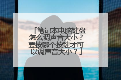 笔记本电脑键盘怎么调声音大小?要按哪个按键才可以调声音大小?
