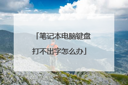 笔记本电脑键盘打不出字怎么办