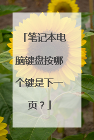 笔记本电脑键盘按哪个键是下一页？