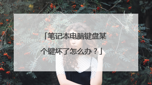 笔记本电脑键盘某个键坏了怎么办？