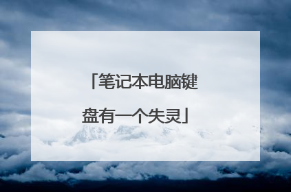 笔记本电脑键盘有一个失灵