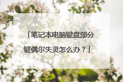笔记本电脑键盘部分键偶尔失灵怎么办?