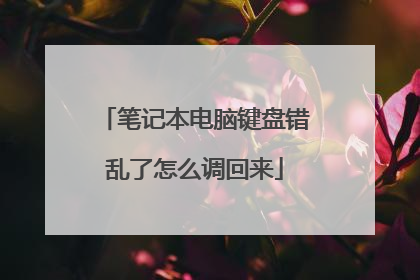 笔记本电脑键盘错乱了怎么调回来