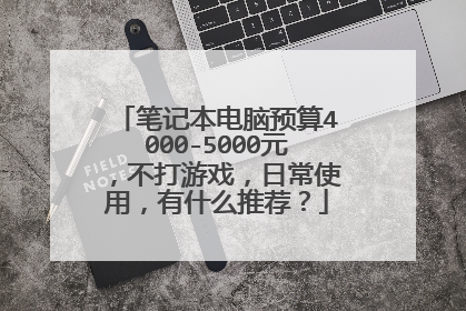 笔记本电脑预算4000-5000元，不打游戏，日常使用，有什么推荐？