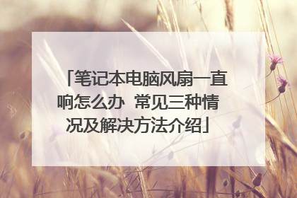 笔记本电脑风扇一直响怎么办 常见三种情况及解决方法介绍