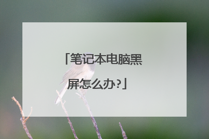笔记本电脑黑屏怎么办?