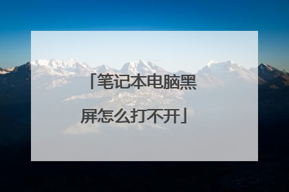 笔记本电脑黑屏怎么打不开