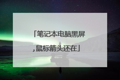 笔记本电脑黑屏,鼠标箭头还在