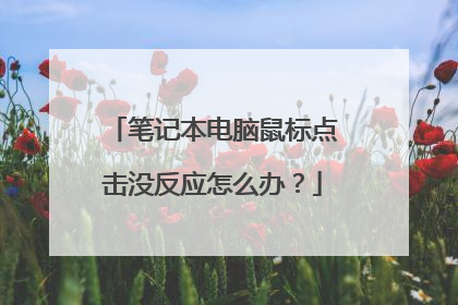 笔记本电脑鼠标点击没反应怎么办?