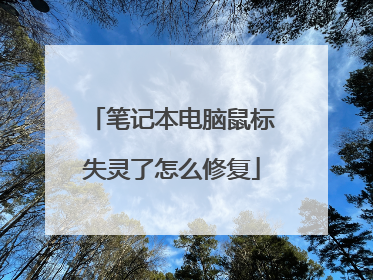 笔记本电脑鼠标失灵了怎么修复