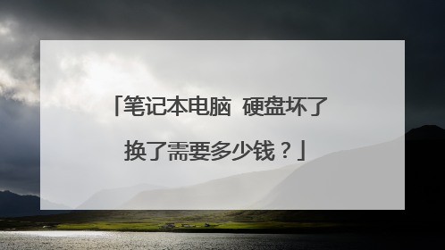 笔记本电脑 硬盘坏了 换了需要多少钱?