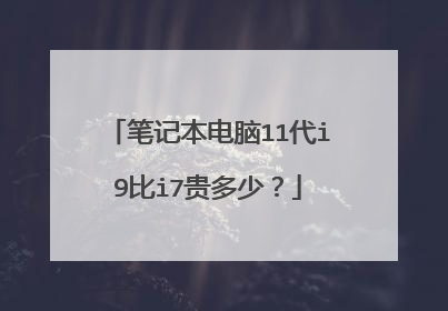 笔记本电脑11代i9比i7贵多少?