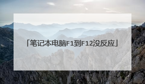 笔记本电脑F1到F12没反应
