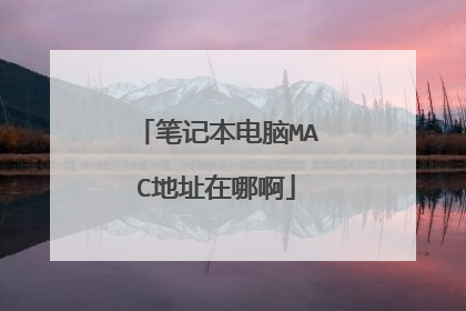 笔记本电脑MAC地址在哪啊