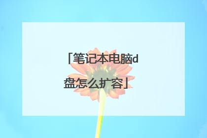 笔记本电脑d盘怎么扩容